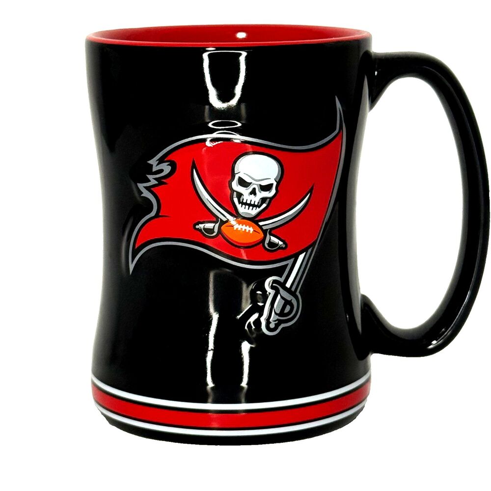 Tampa Bay Buccaneers Large Ceramic Mug NFL Football Coffee Cup Black Red 2018